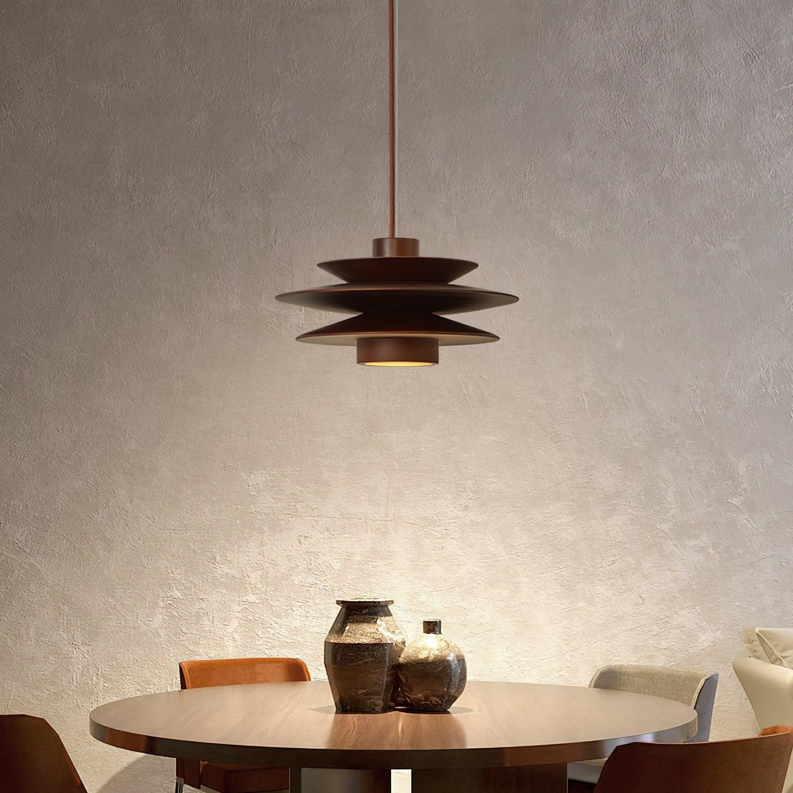 Tiered Wood Pendant