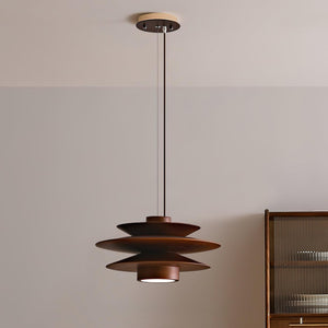 Tiered Wood Pendant