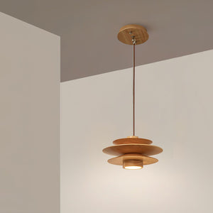 Tiered Wood Pendant