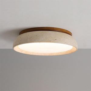 Velora Stone Ceiling Light - Walnut Color & Beige