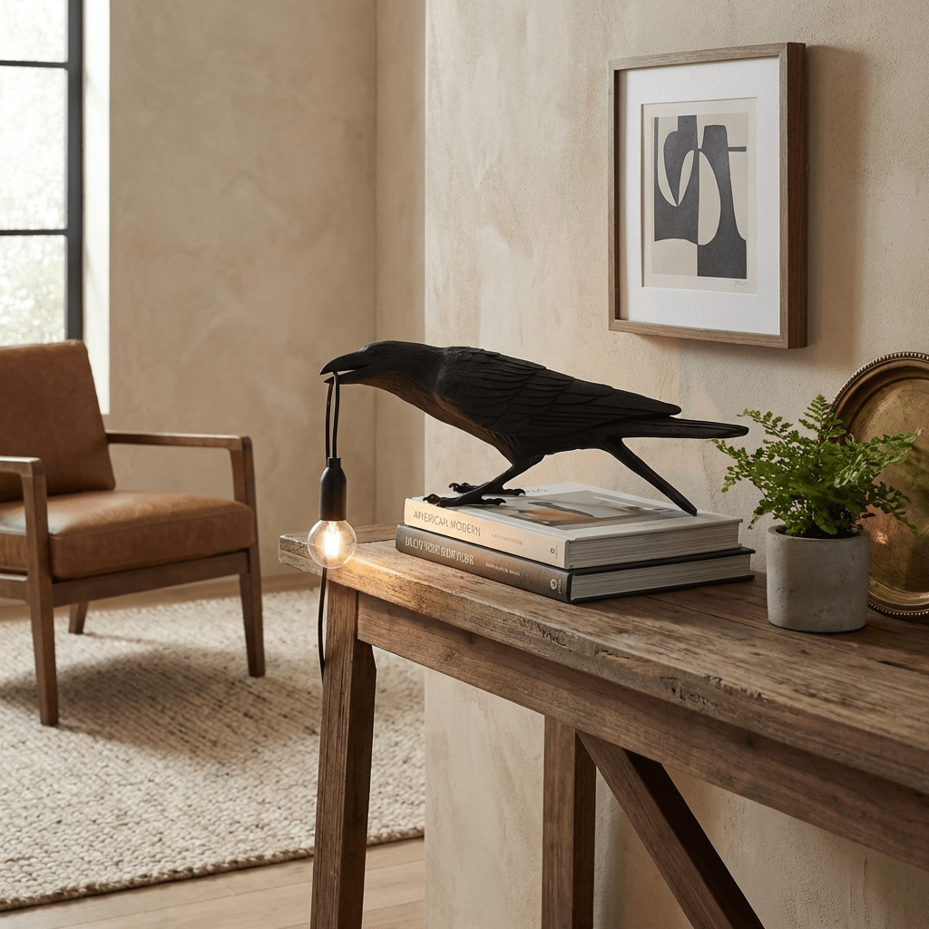 Raven Sculpture Lamp