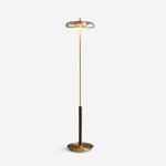 Amber Brass Floor Lamp