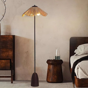 Raffia Bloom Floor Lamp
