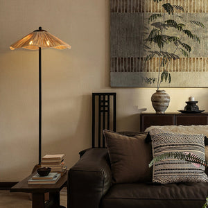 Raffia Bloom Floor Lamp