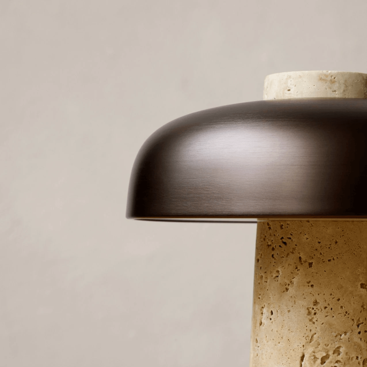 Travertine Mushroom Lamp