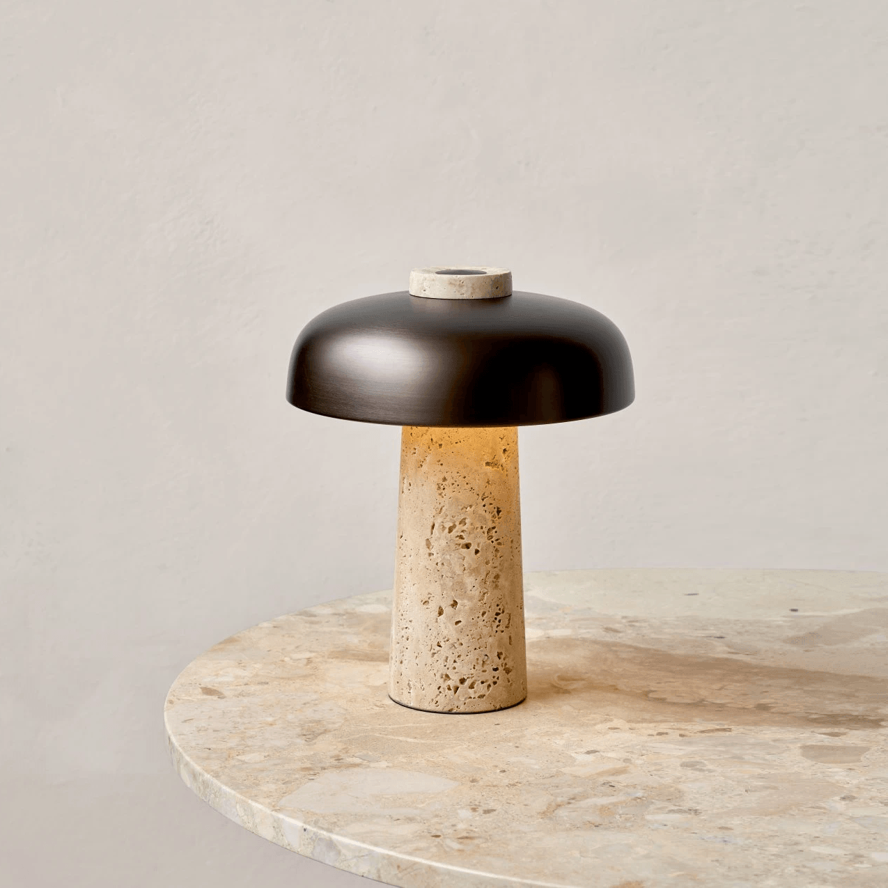Travertine Mushroom Lamp