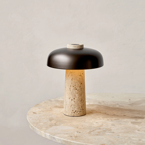 Travertine Mushroom Lamp