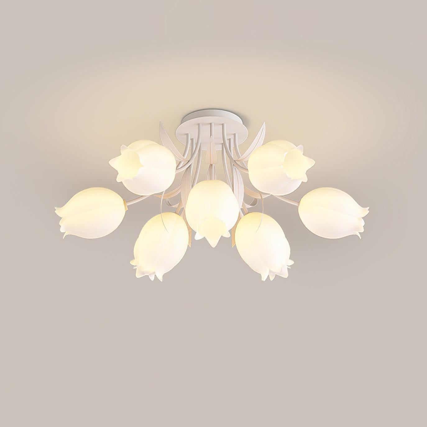 Velora Multi-Head Ceiling Light - White & Acrylic Lampshade