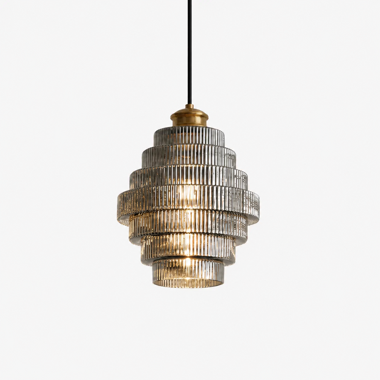 Tiered Ribbed Pendant