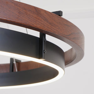 Walnut Ring Chandelier