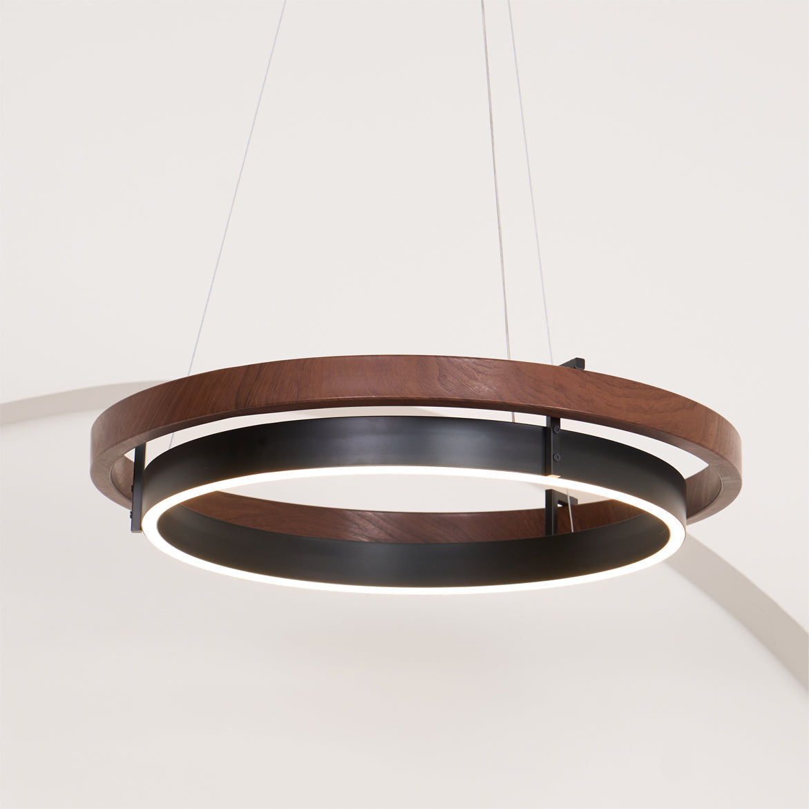 Walnut Ring Chandelier