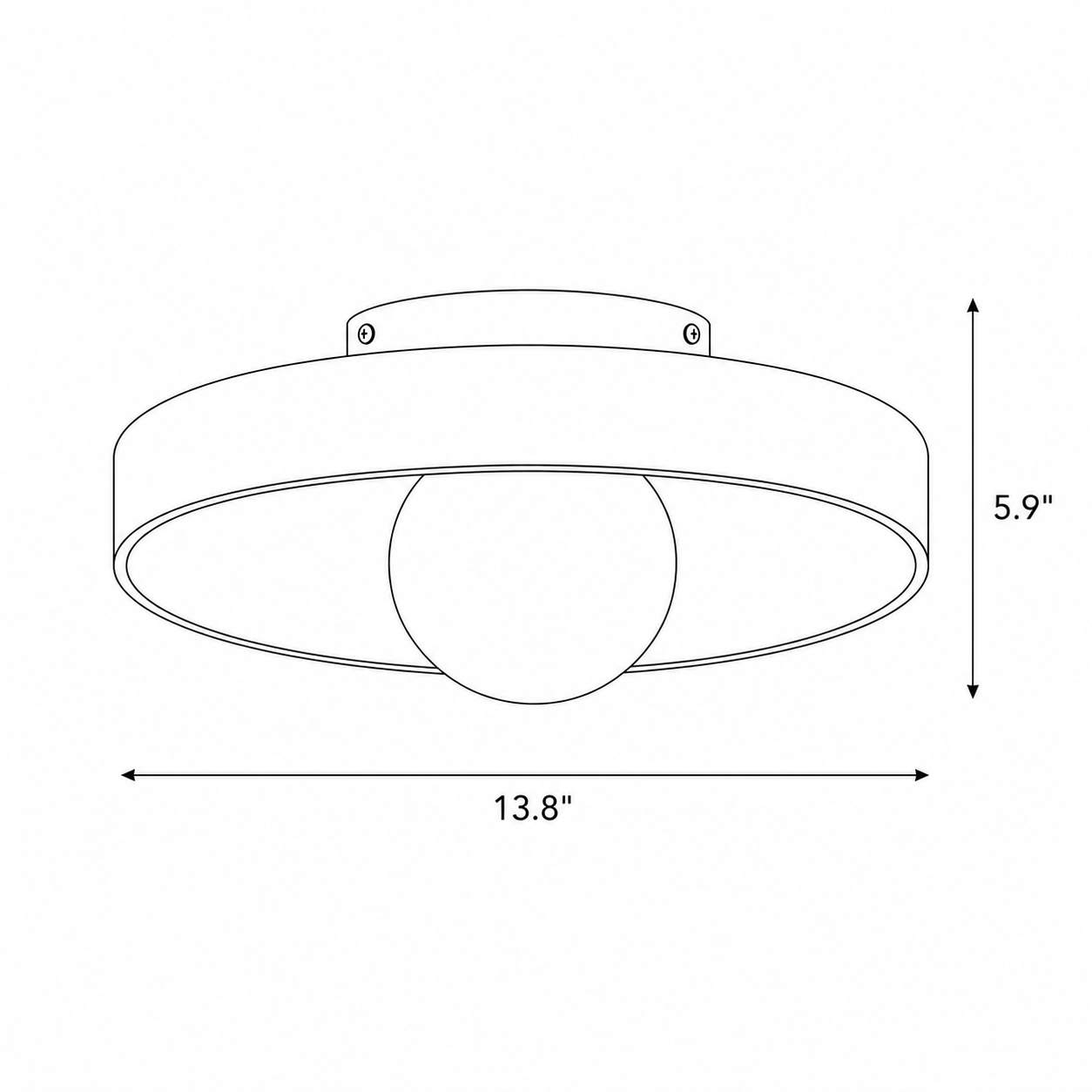 Nested Globe Flush Light