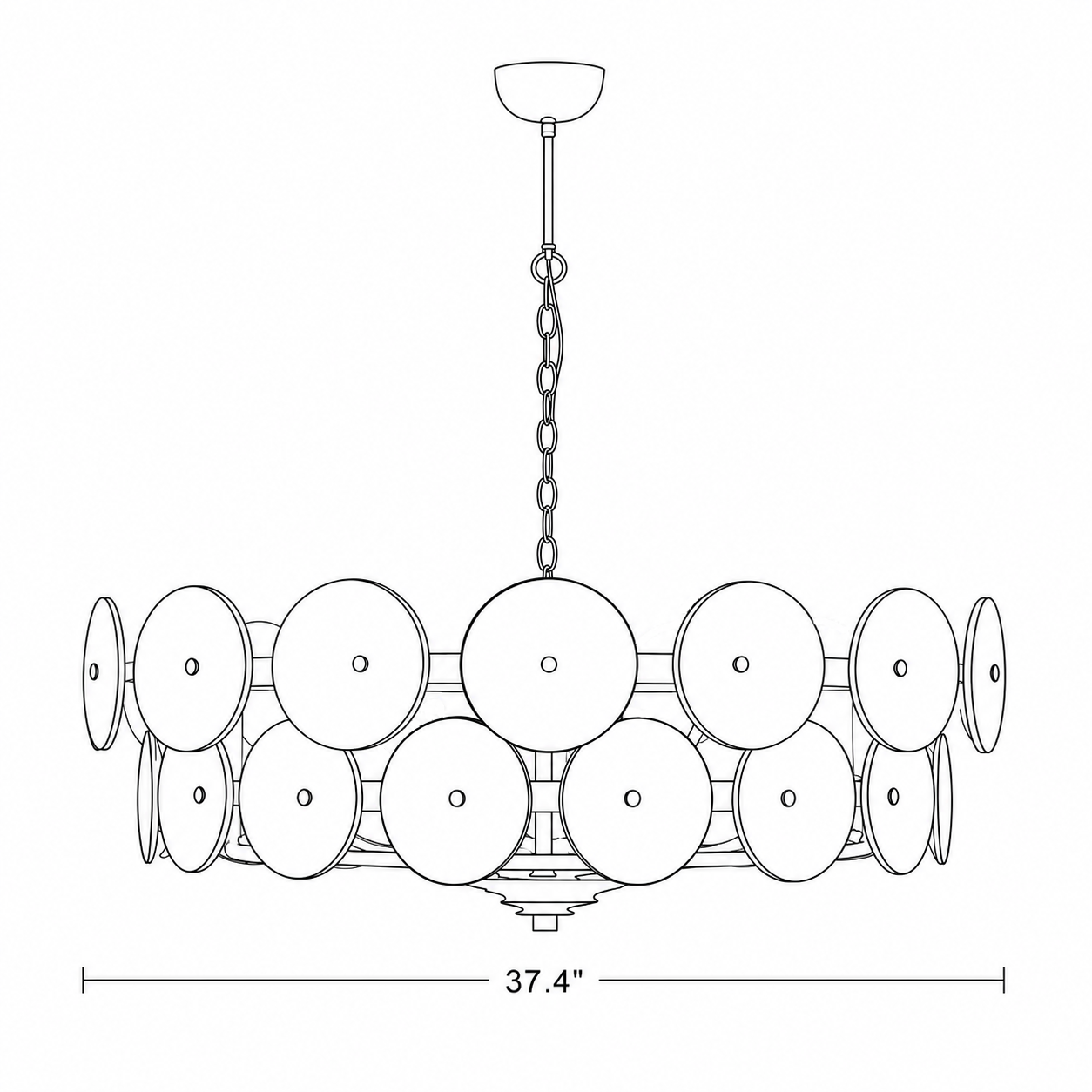 Halo Glass Chandelier