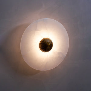 Alabaster Halo Sconce