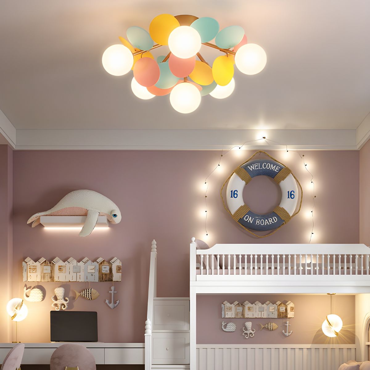 Pastel Orb Chandelier