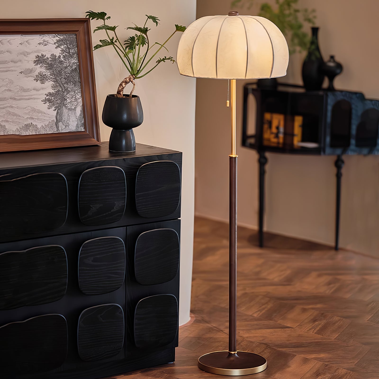 Pleated Aura Floor Lamp
