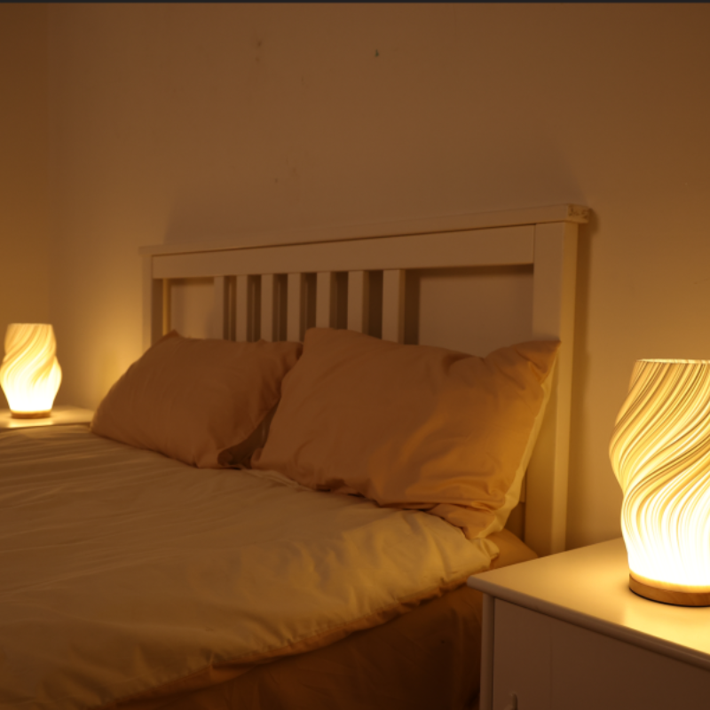 Sculpted Wave Lamp