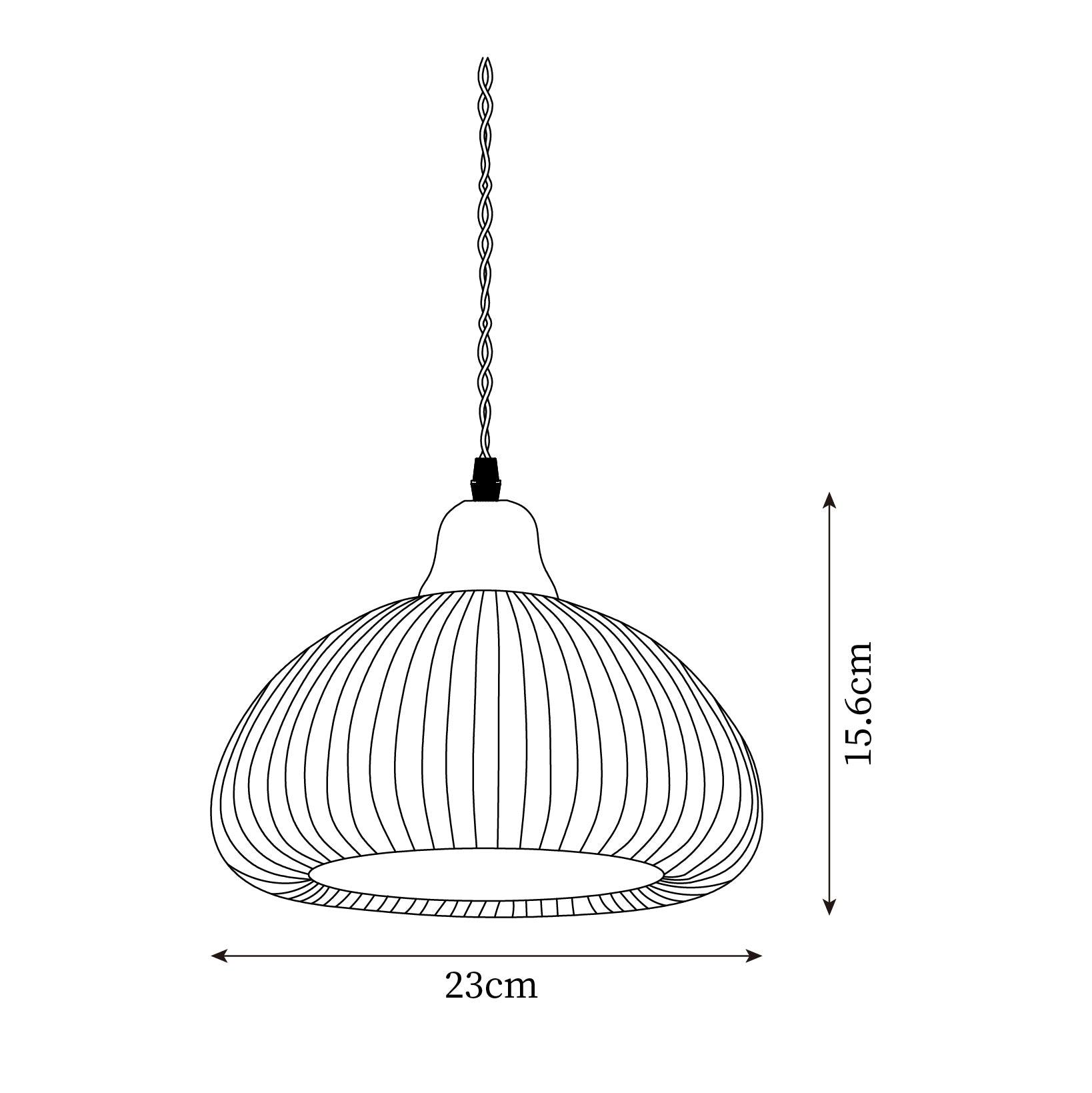Fluted Ceramic Pendant