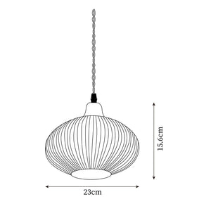 Fluted Ceramic Pendant