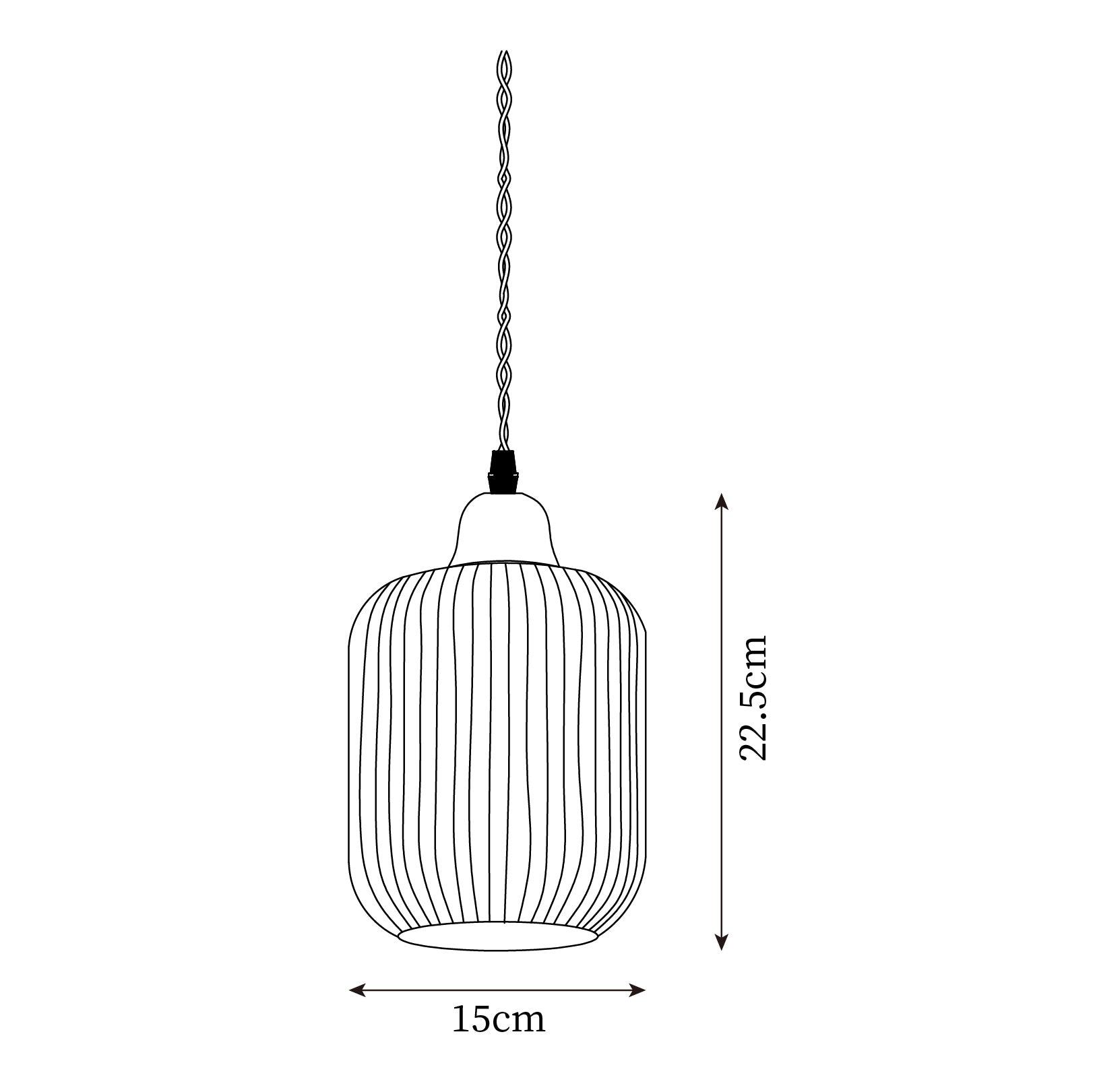 Fluted Ceramic Pendant