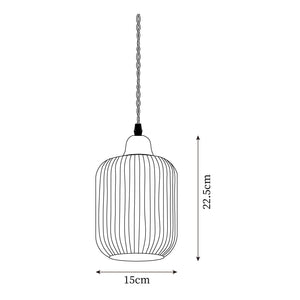 Fluted Ceramic Pendant