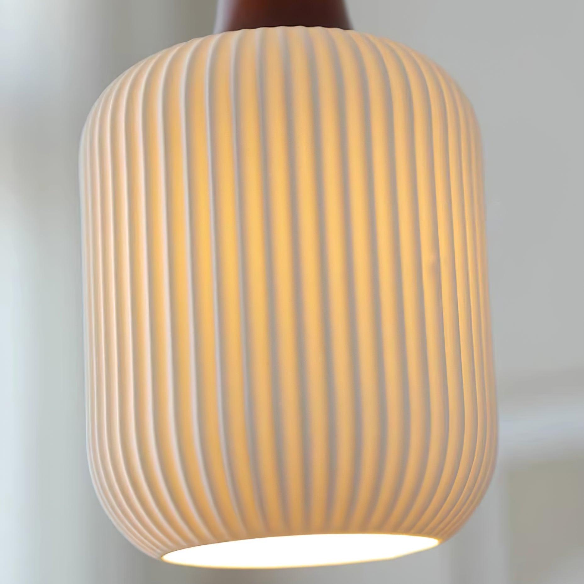 Fluted Ceramic Pendant