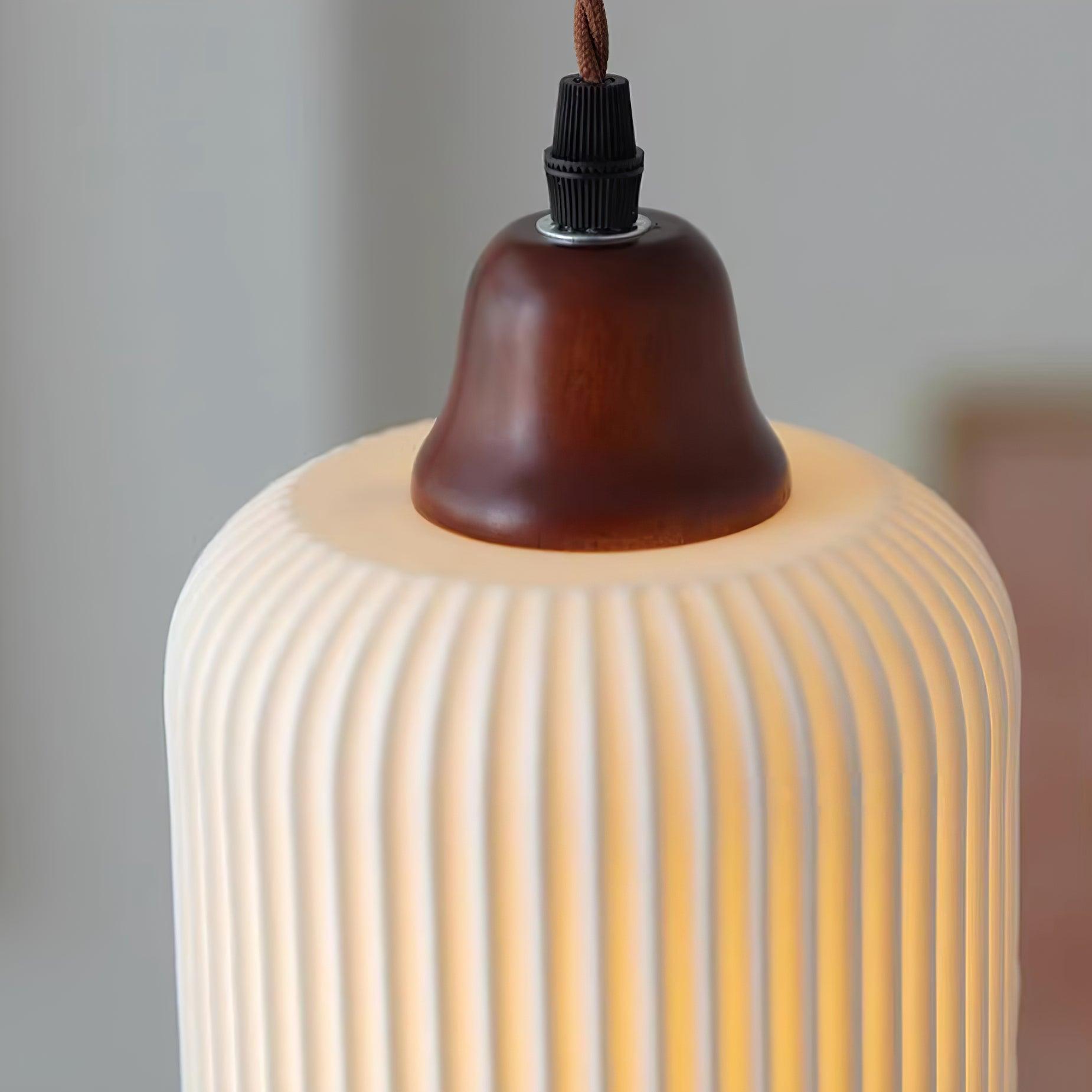 Fluted Ceramic Pendant