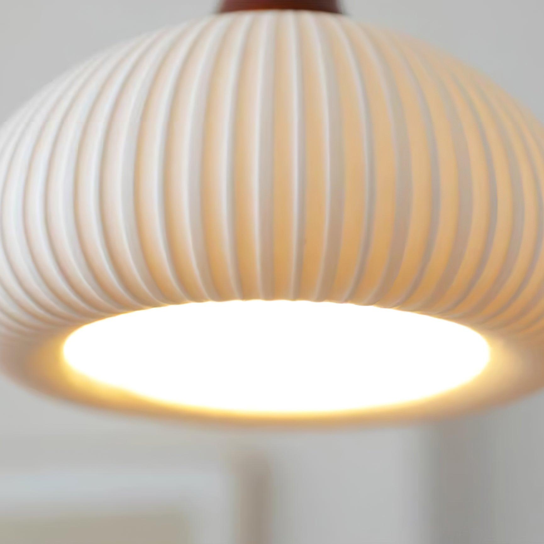 Fluted Ceramic Pendant