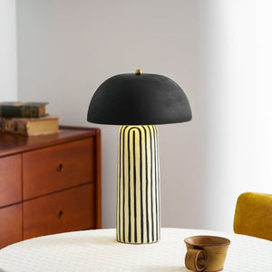 Striped Ceramic Table Lamp