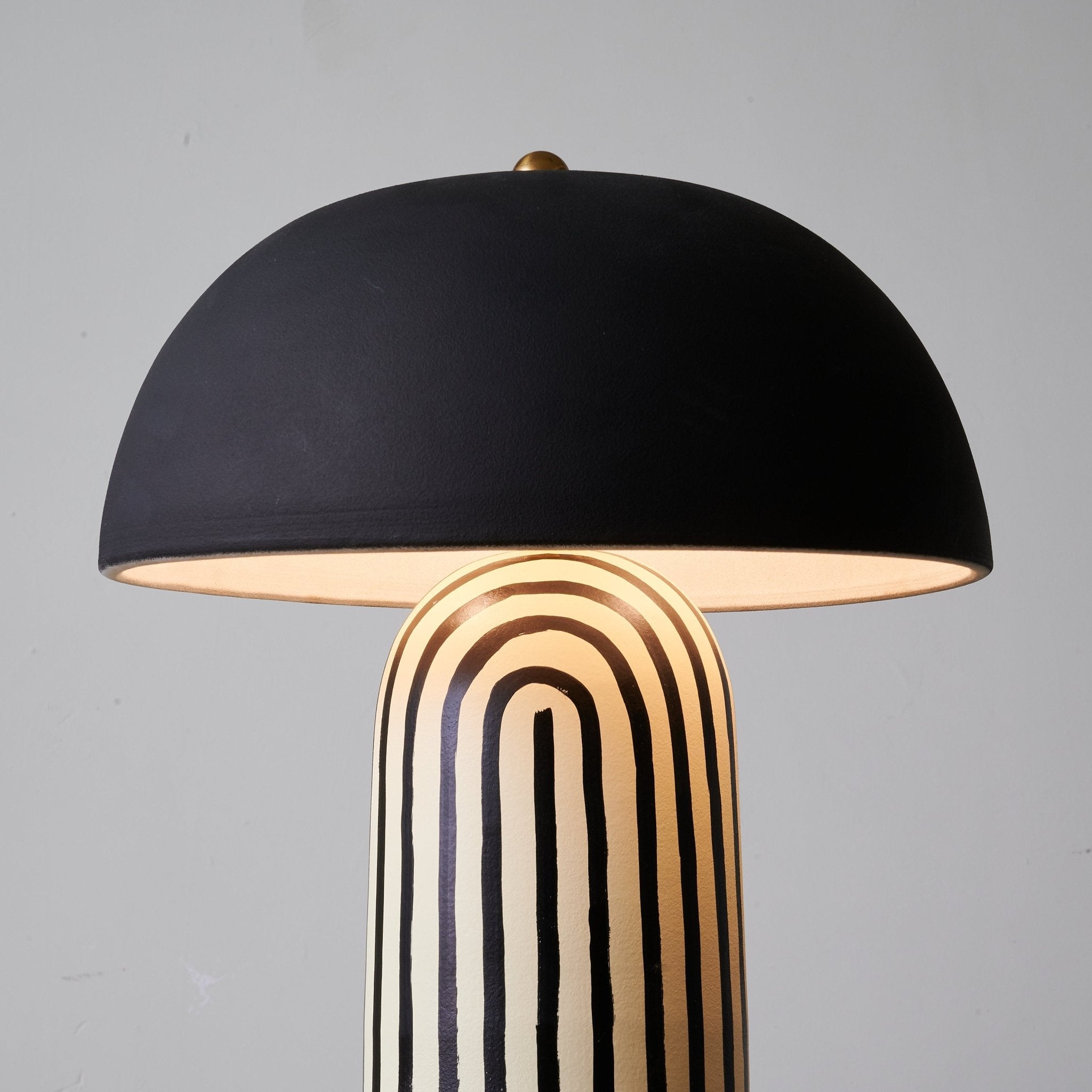Striped Ceramic Table Lamp