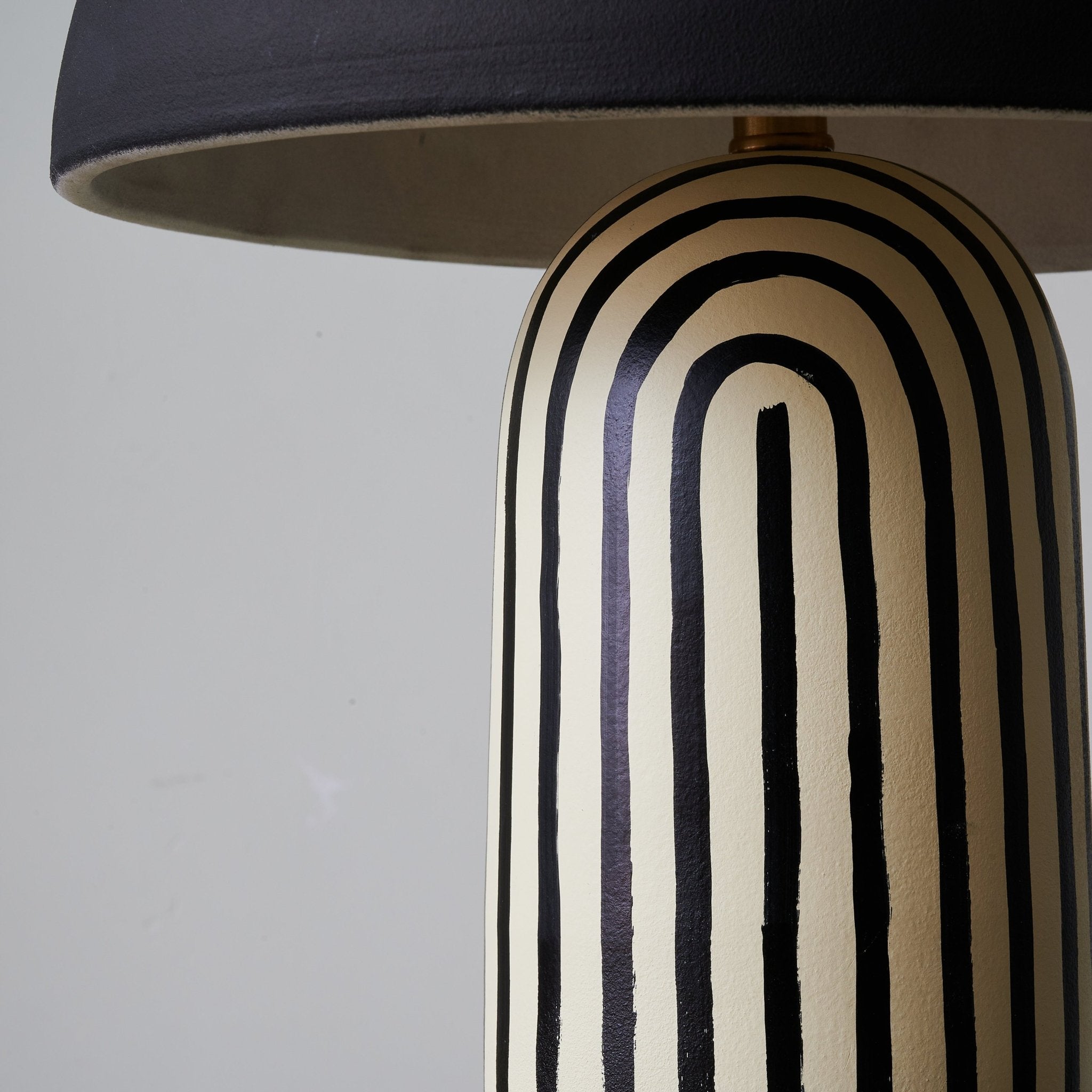Striped Ceramic Table Lamp