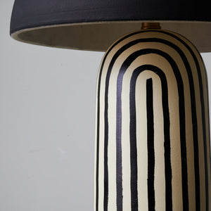Striped Ceramic Table Lamp