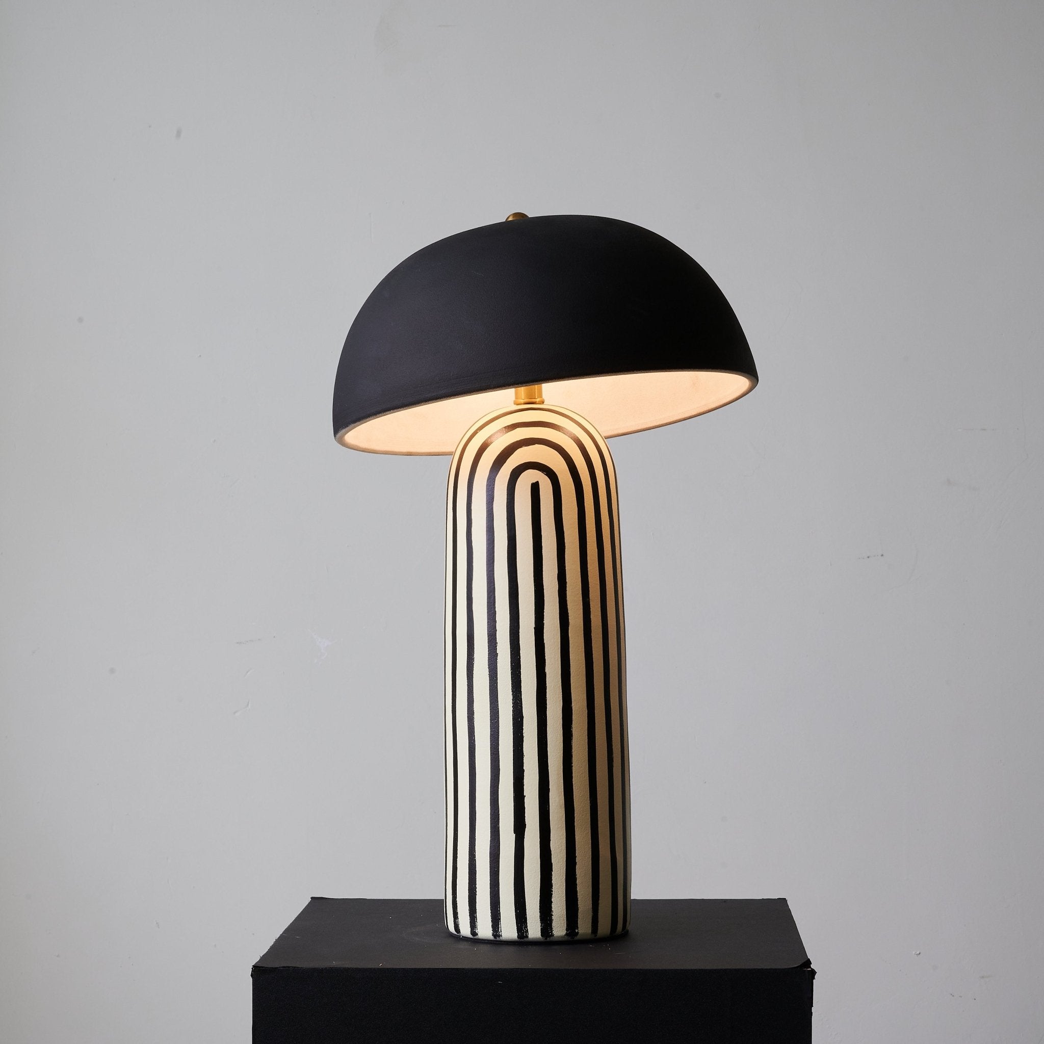 Striped Ceramic Table Lamp