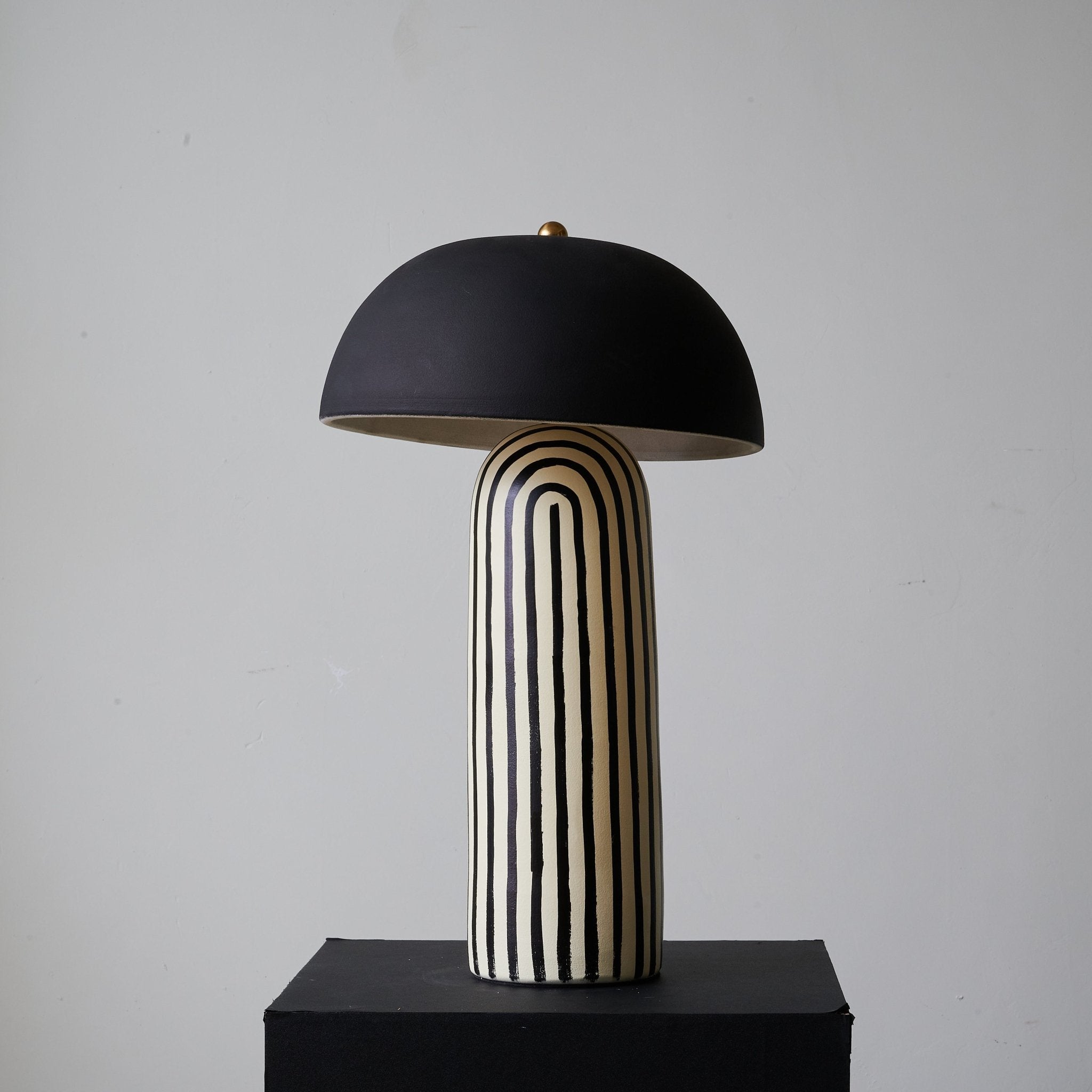 Striped Ceramic Table Lamp