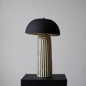 Striped Ceramic Table Lamp