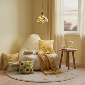 Floral Glass Pendant Light