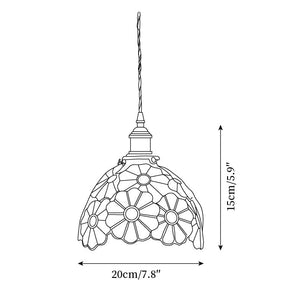 Floral Glass Pendant Light