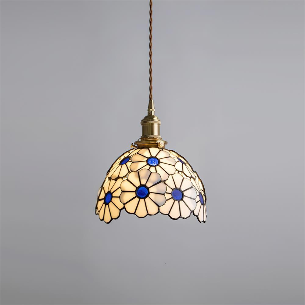Floral Glass Pendant Light