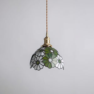 Floral Glass Pendant Light