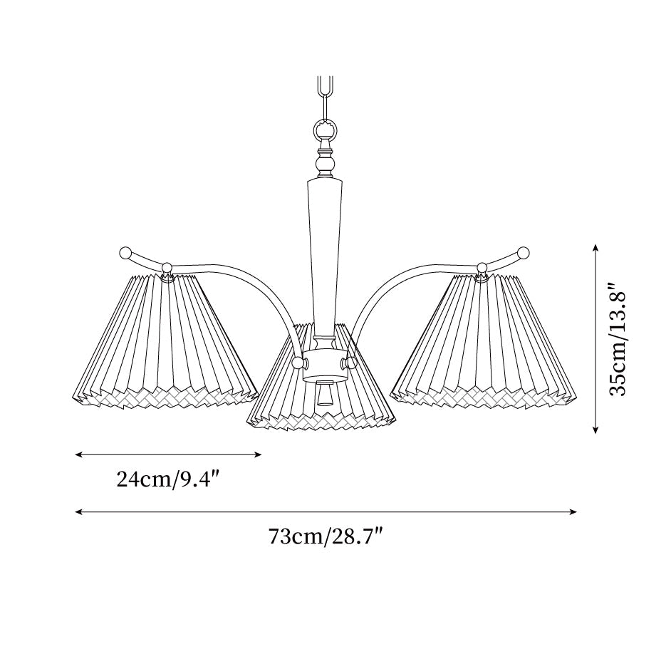 Pleated Silhouette Chandelier