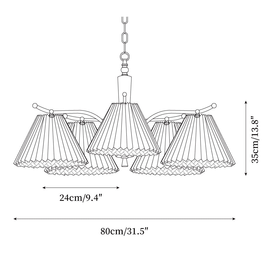 Pleated Silhouette Chandelier