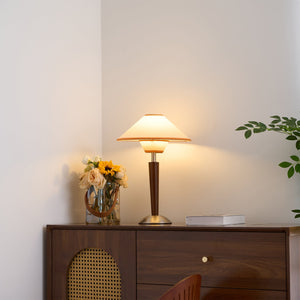 Sculpted Wood Table Lamp