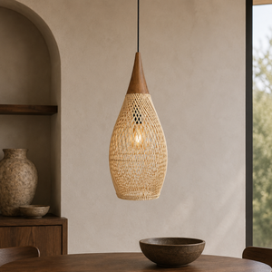 Woven Rattan Pendant