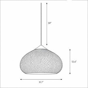 Woven Rattan Pendant