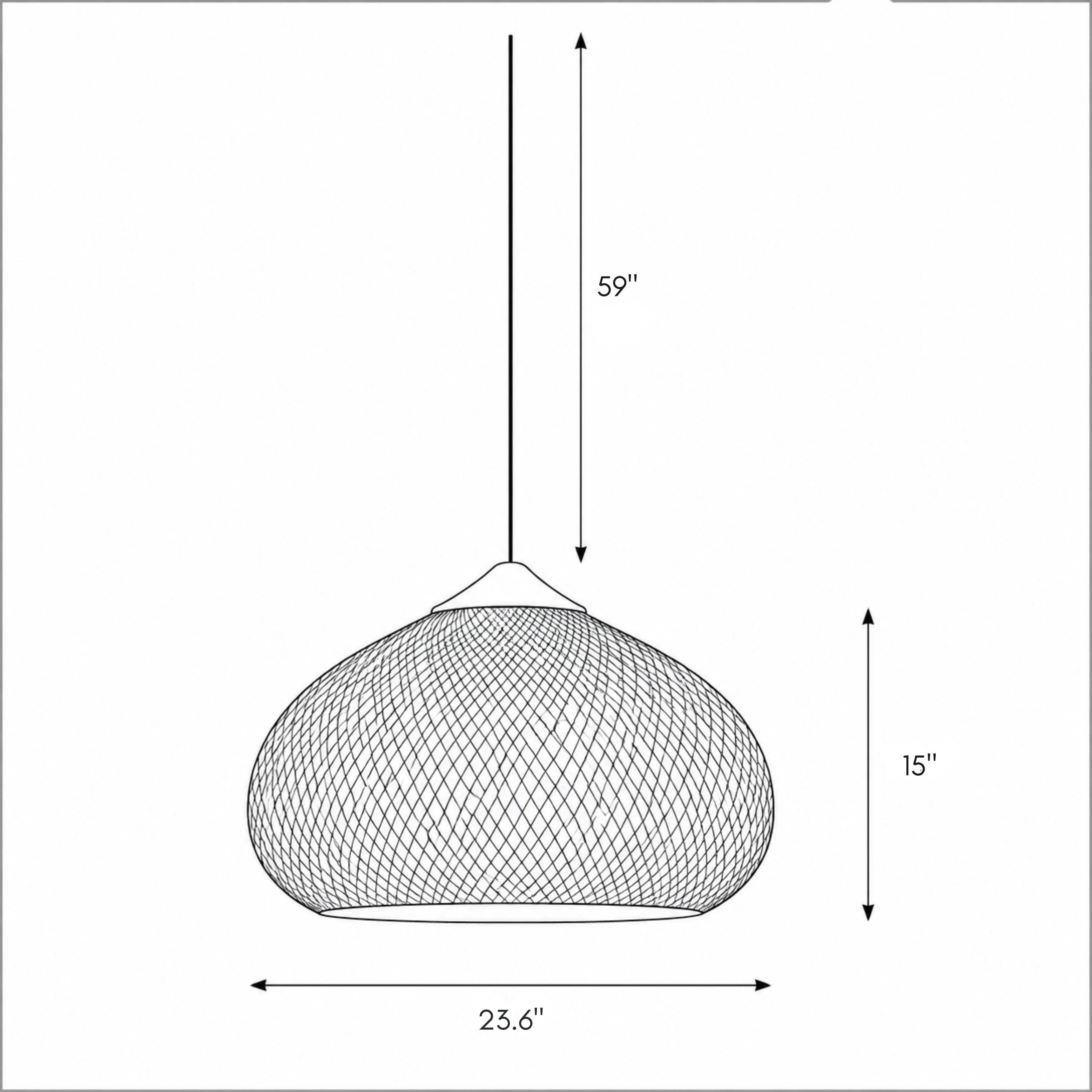 Woven Rattan Pendant