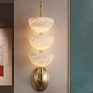 Alabaster Stacked Sconce