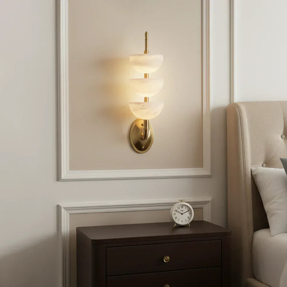 Alabaster Stacked Sconce