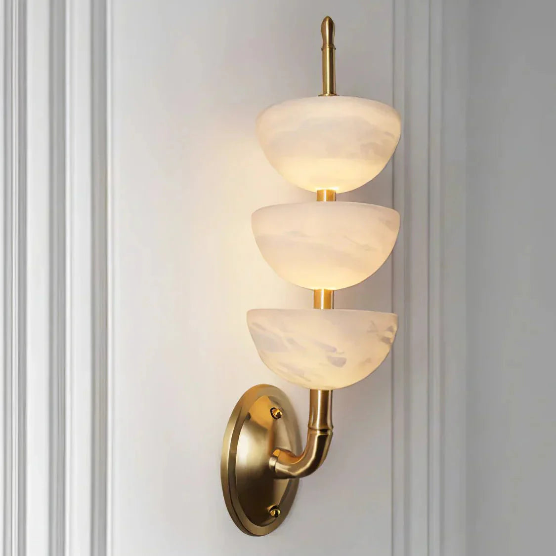 Alabaster Stacked Sconce