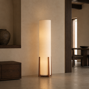 Walnut Tower Floor Lamp