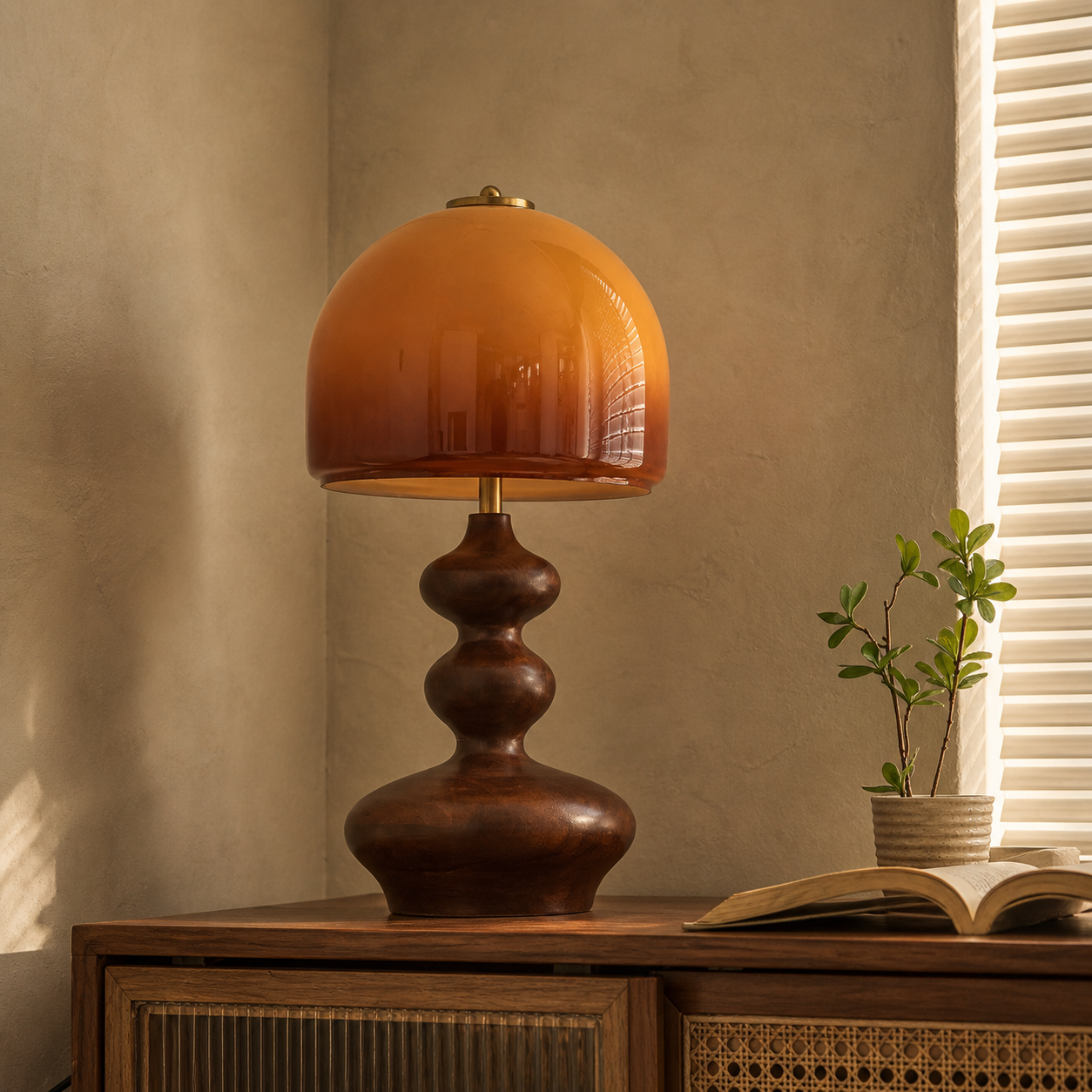 Amber Glow Table Lamp